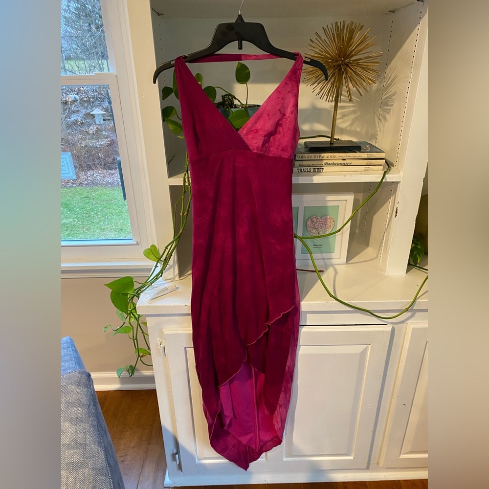 Vintage 2000 hi-low tie dyed halter dress